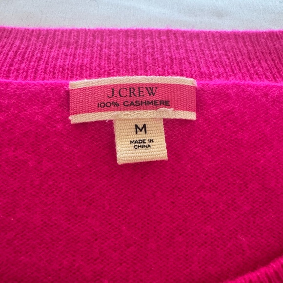 J. Crew Vibrant Pink Crew Neck Sweater - Picture 2 of 6